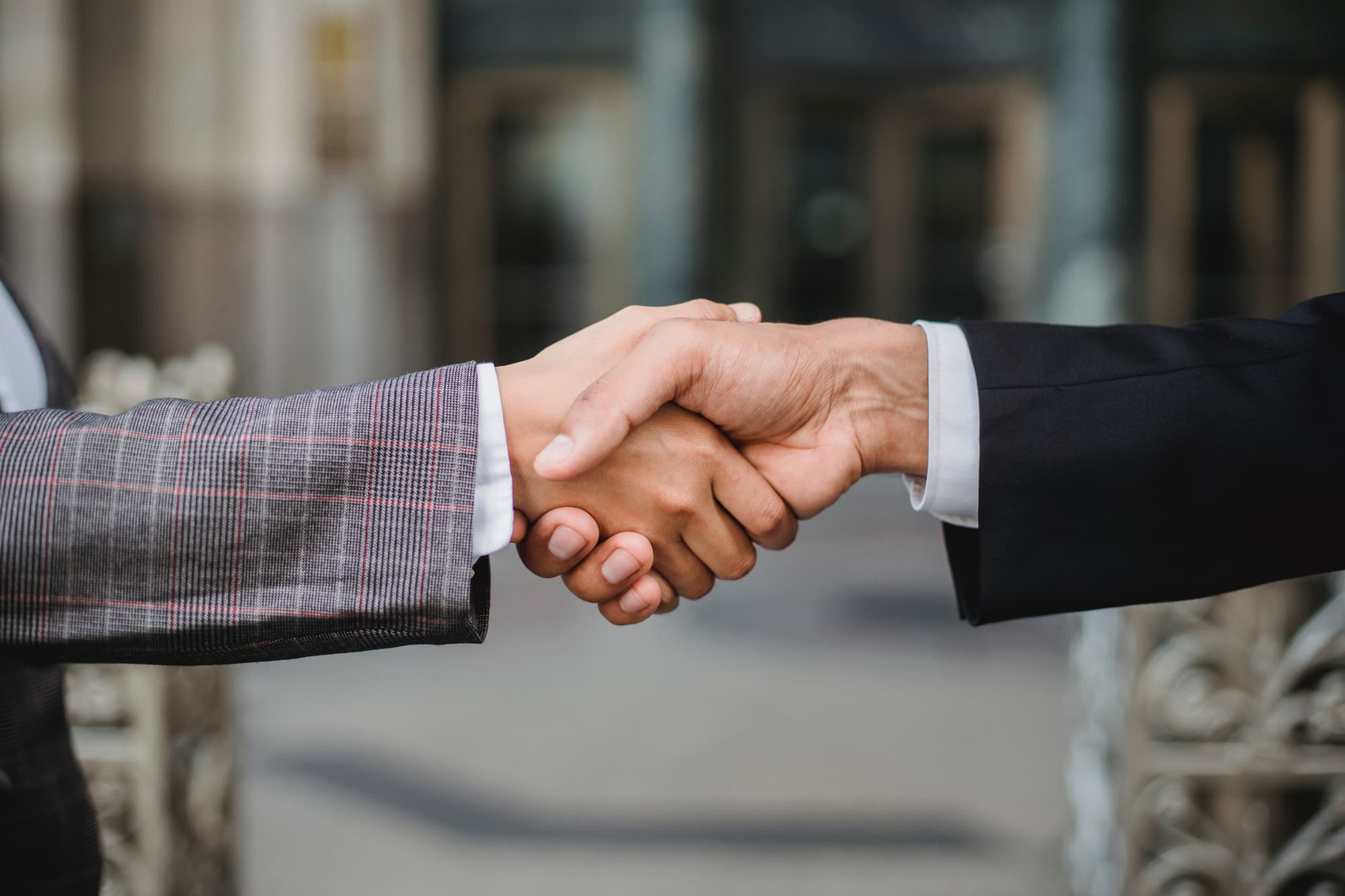 handshake between two business people